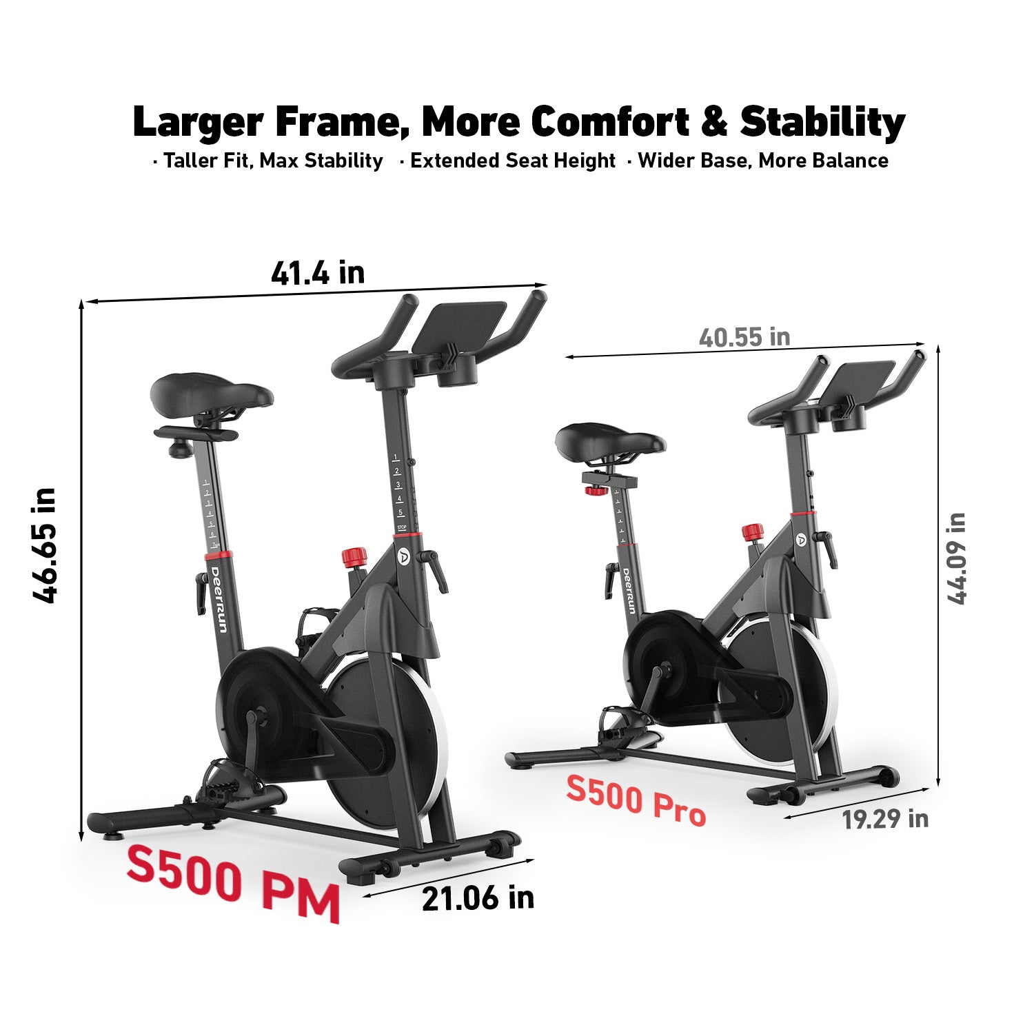 DeerRun S500 PM 25-level Magnetic Resistance Indoor Smart Bike with One-Way Bearing System