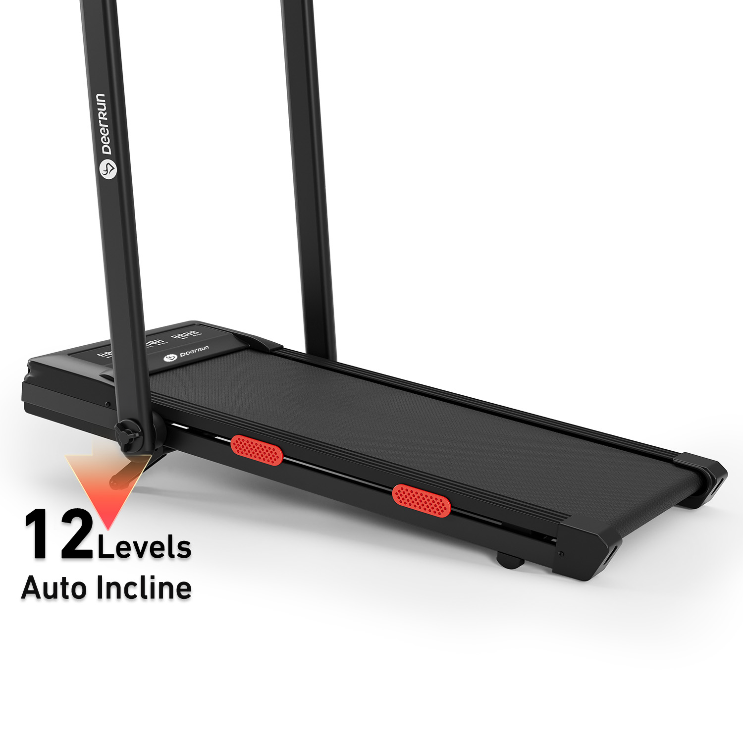 DeerRun Z10 Pro Muse Type 2 in 1 Foldable Treadmill with Remote Control, 12% Auto Incline - Black