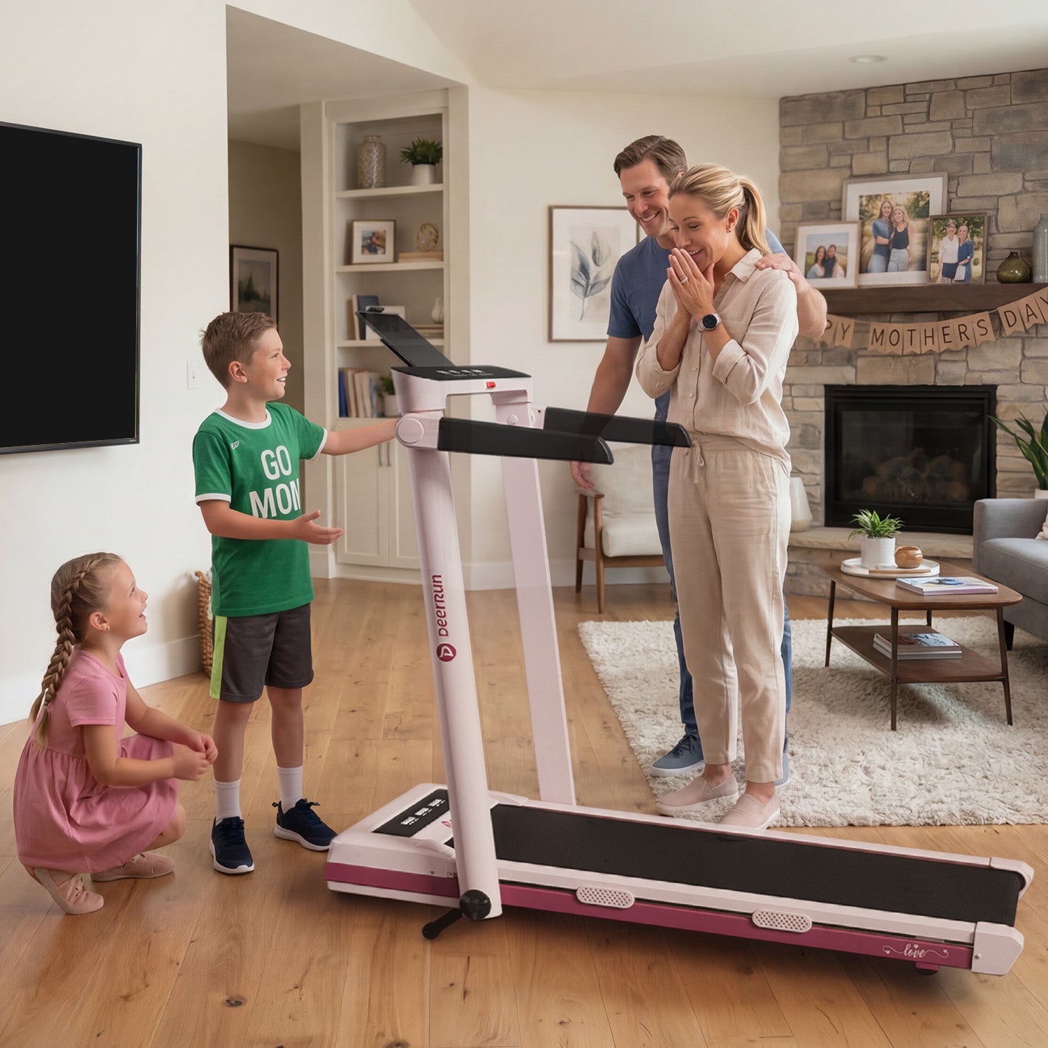 DeerRun Perfect Mother's Day Gift 12% Auto Incline Limited Edition Treadmill | Home Fitness Gift