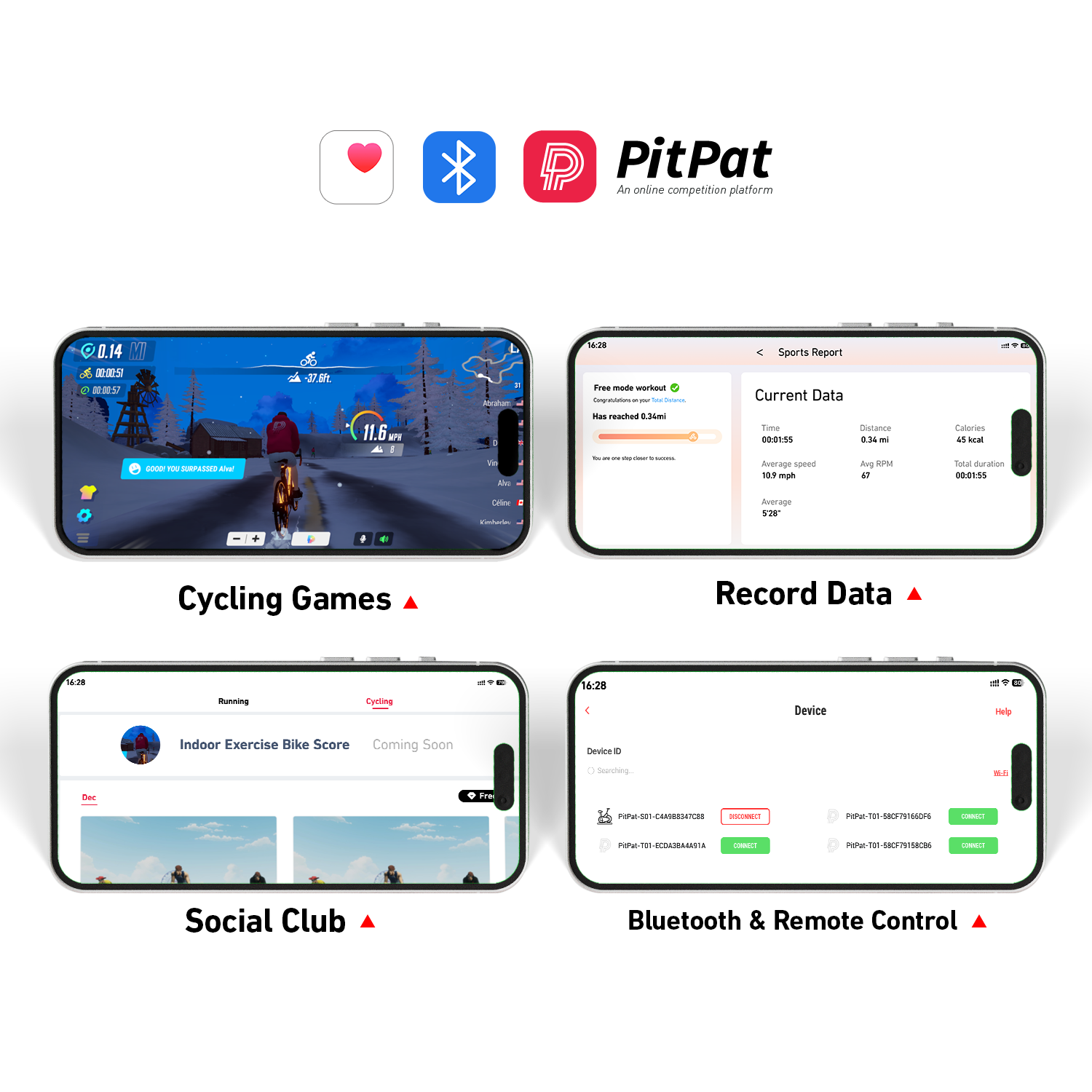 DeerRun S500 Pro King Size Indoor Exercise Bike for Tall Riders 32 Magnetic Adjustable Resistance, LED Screen