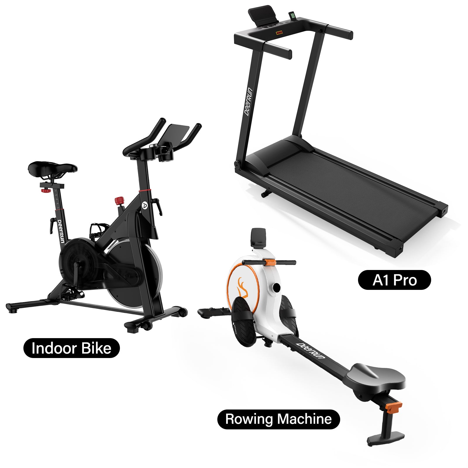 Treadmill + Bike + Rowing Machine Home Gym Bundle