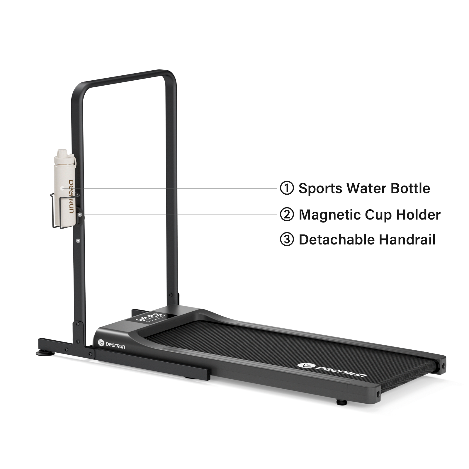 DeerRun Q1 Classic Pro Walking Pad Longer Size with remote control 300Lbs Capacity