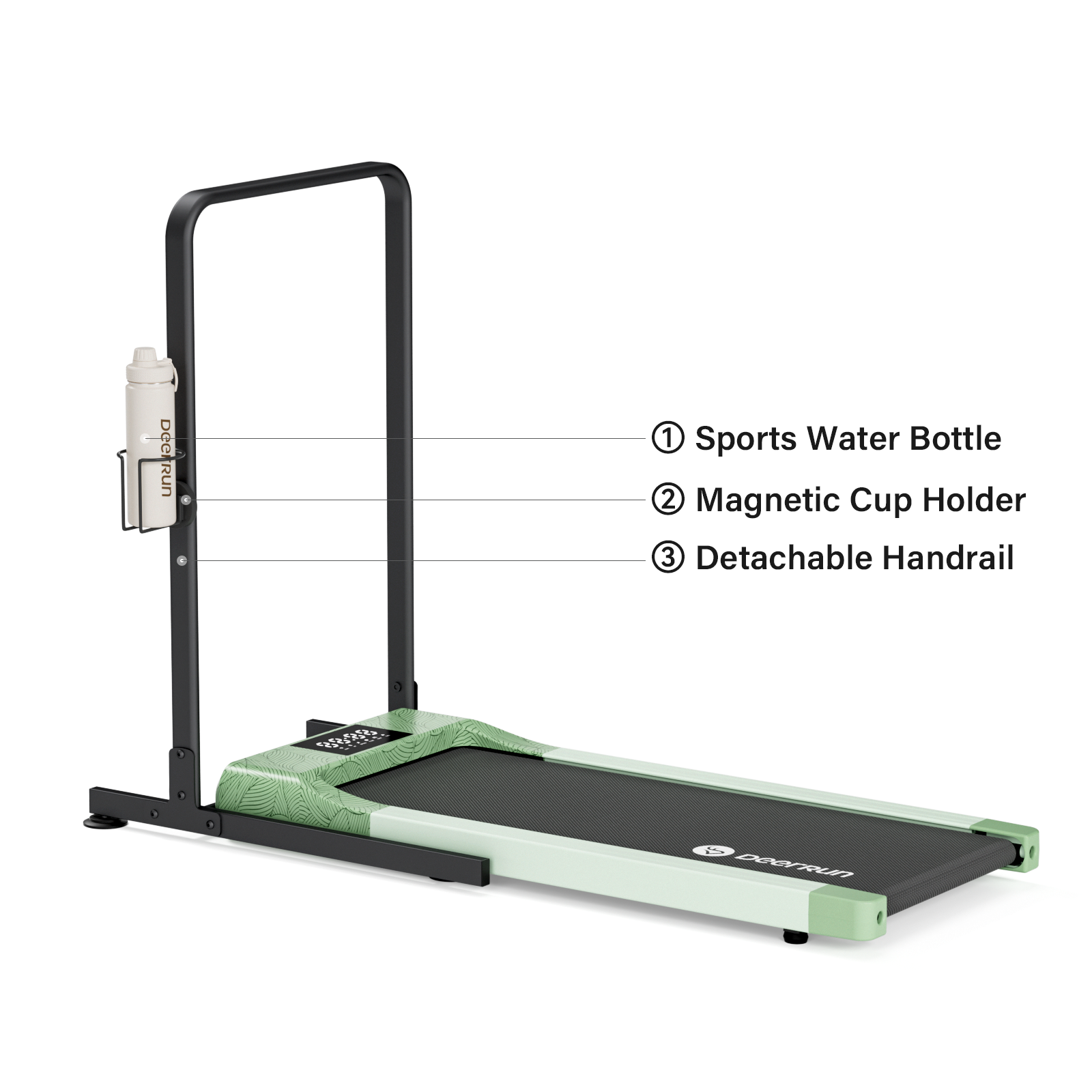 DeerRun Q1 Classic Pro Walking Pad Longer Size with remote control 300Lbs Capacity