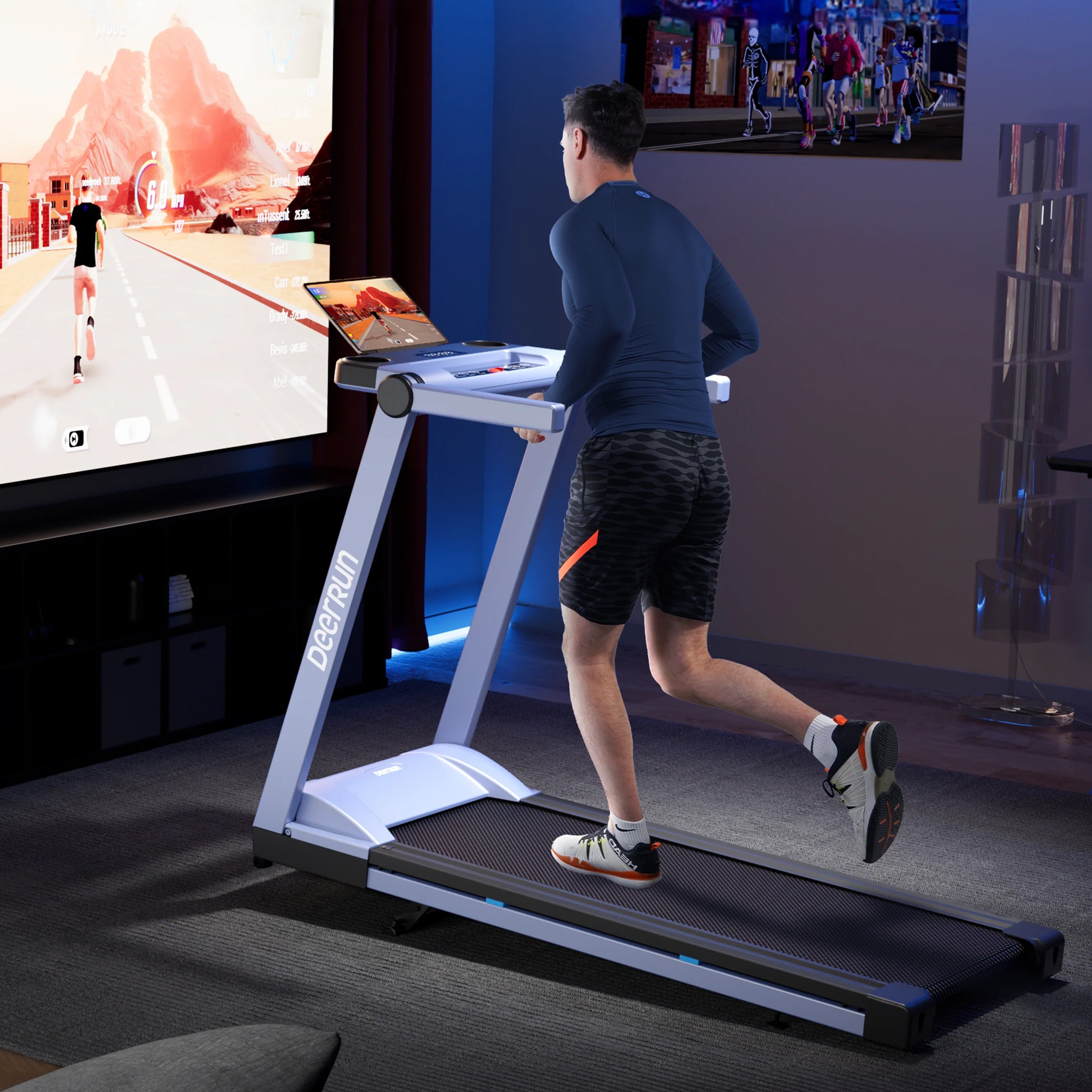 DeerRun A1 Pro Move+  6% Incline Foldable Treadmill——2025 Upgraded Chip & NFC Support | 350Lbs, 10mph