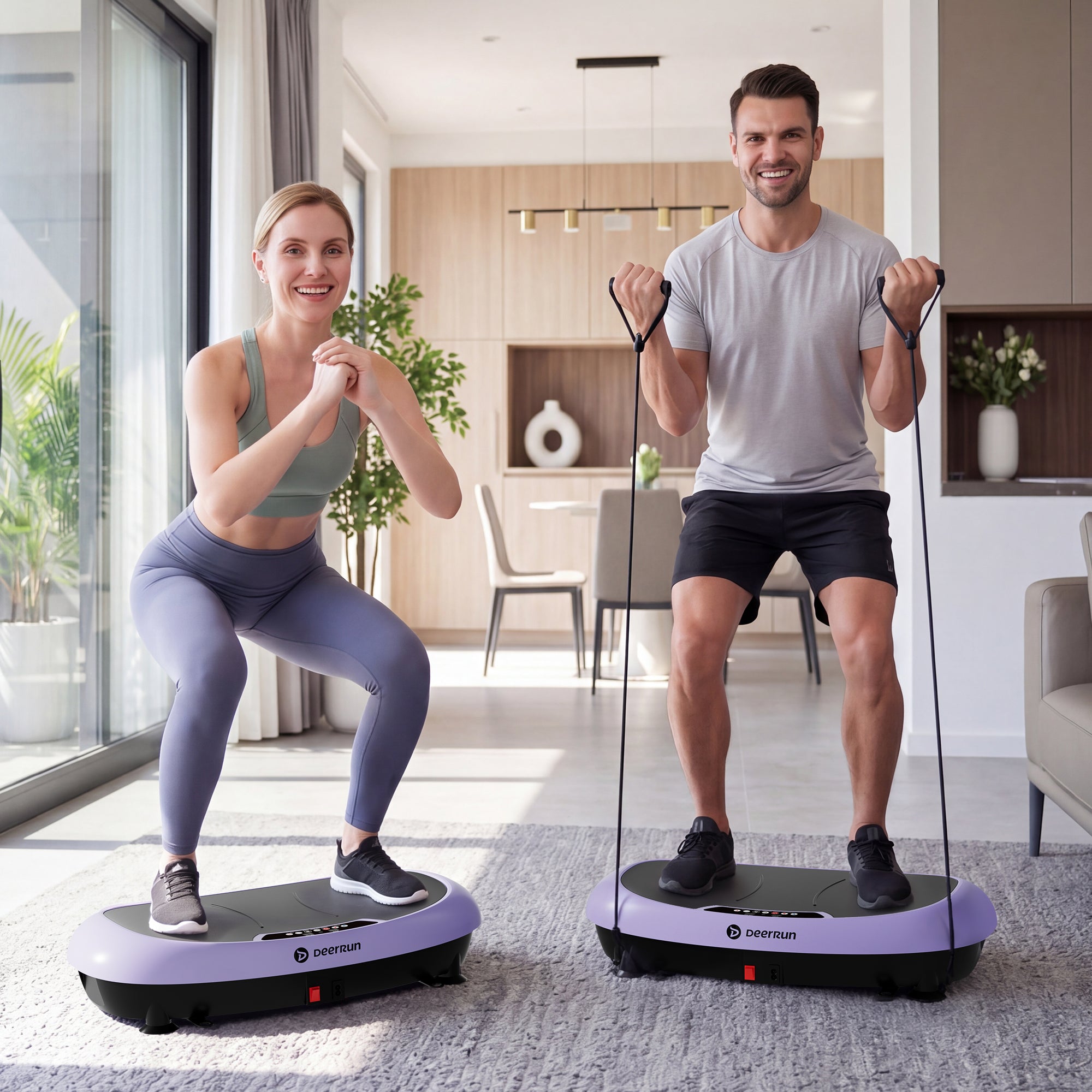 DeerRun® High-Power Full‑Body Vibration Plate Workout, 220lbs