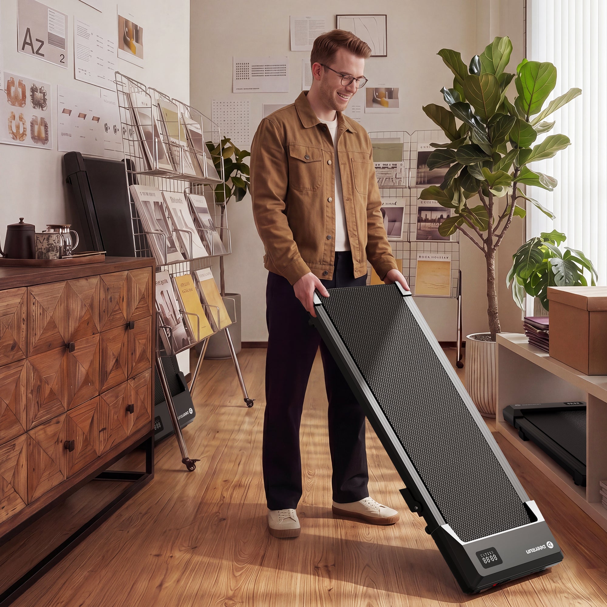 DeerRun 2026 Q2 Urban Plus Smart Walking Pad with 7% Incline for Space-Saving Active Walking