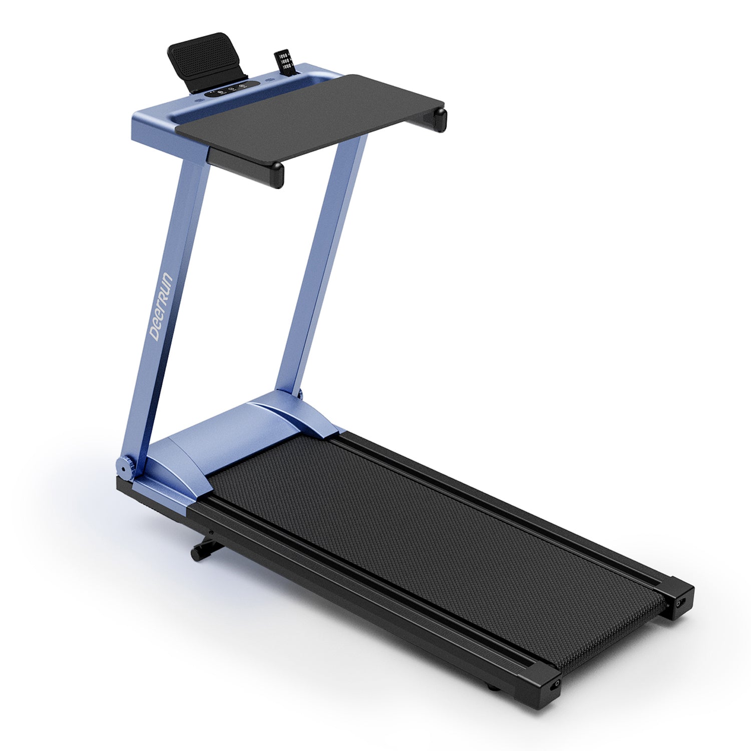 DeerRun A1 Folding Smart Treadmill with  6% Incline Blue- Support Bluetooth & Remote Wireless Control