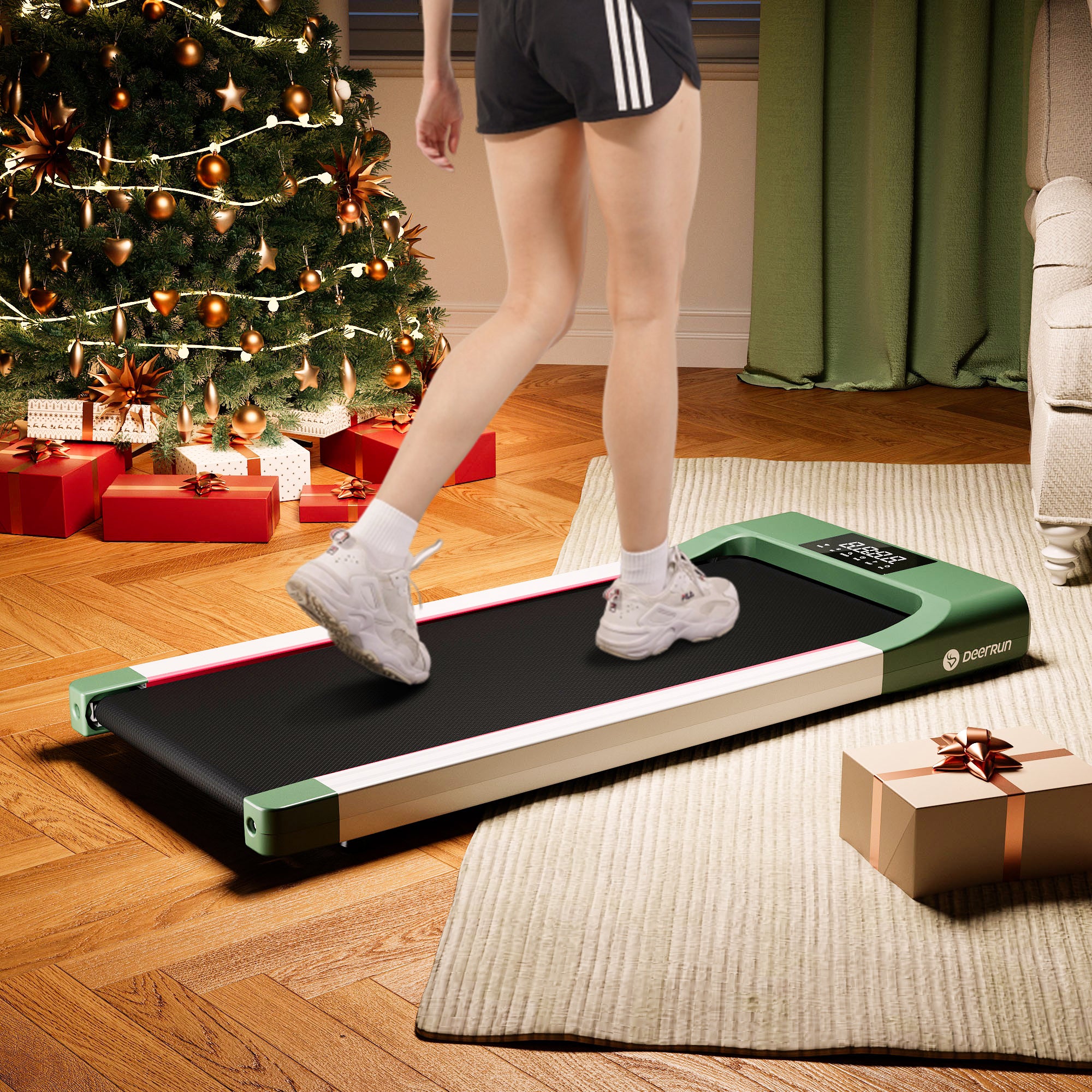 DeerRun X Christmas Co-Branded Walking Pad Treadmill