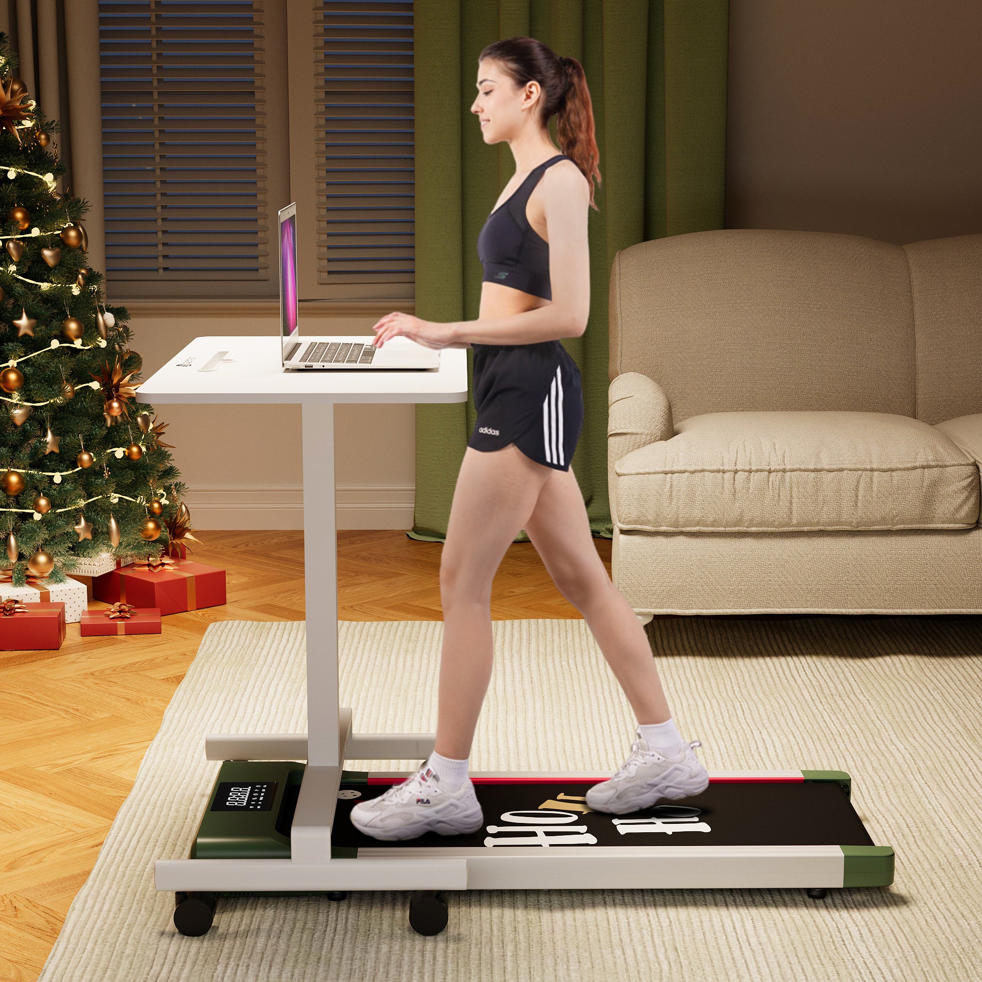 DeerRun＆Christmas Co-Branded Walking Pad Treadmill