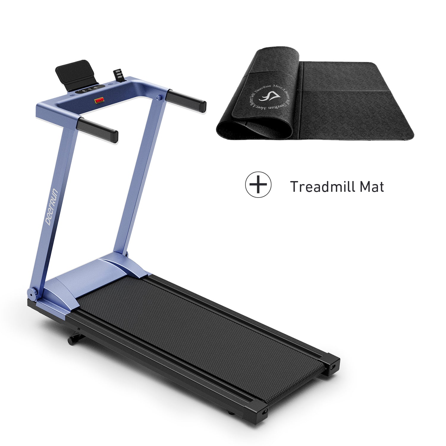 DeerRun A1 Pro Ultra Folding Smart 6% Incline Treadmill With Tabletop Blue - 3.5 HP, 350 lbs