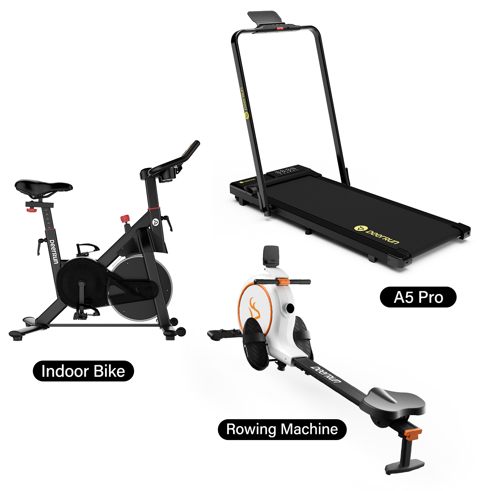 Treadmill + Bike + Rowing Machine Home Gym Bundle