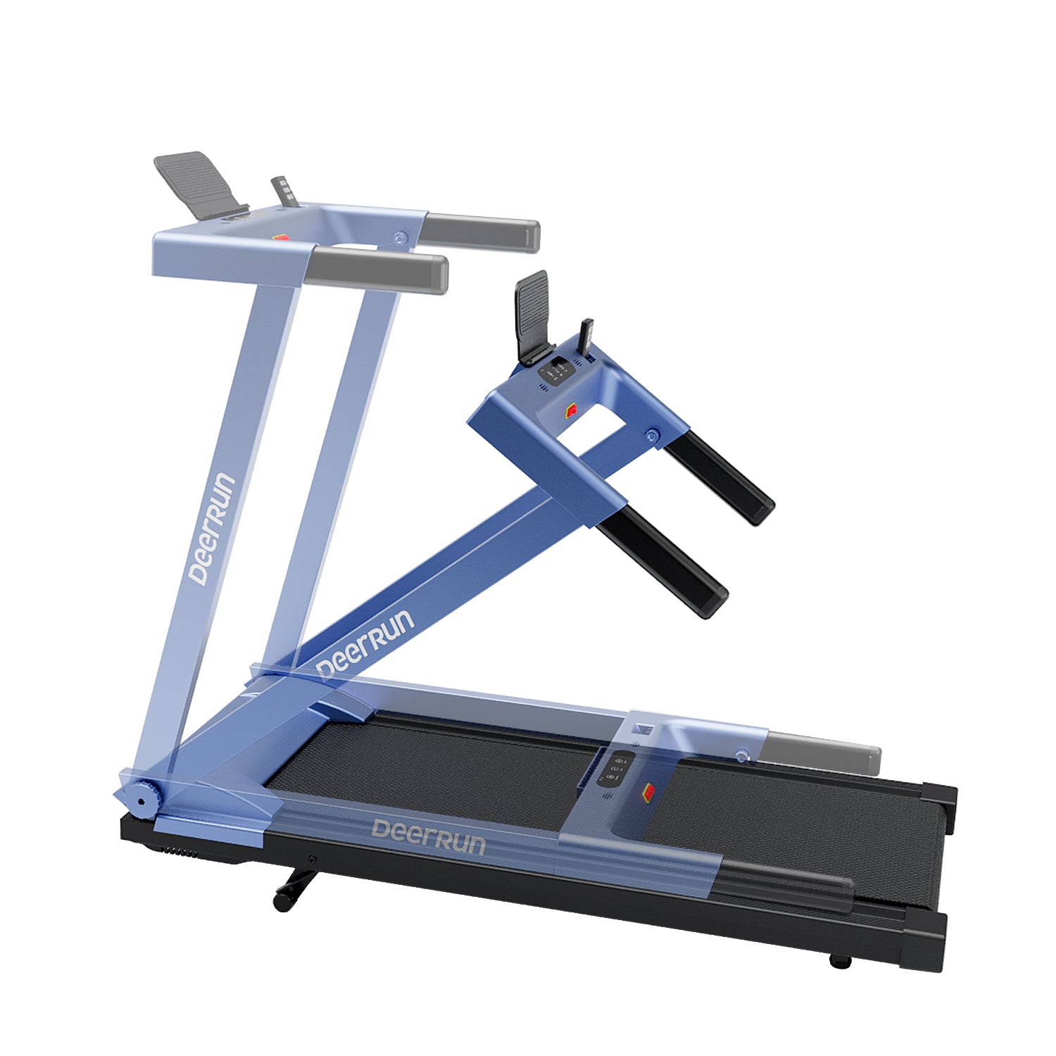 DeerRun A1 Pro Ultra Folding Smart 6% Incline Treadmill With Tabletop Blue - 3.5 HP, 350 lbs