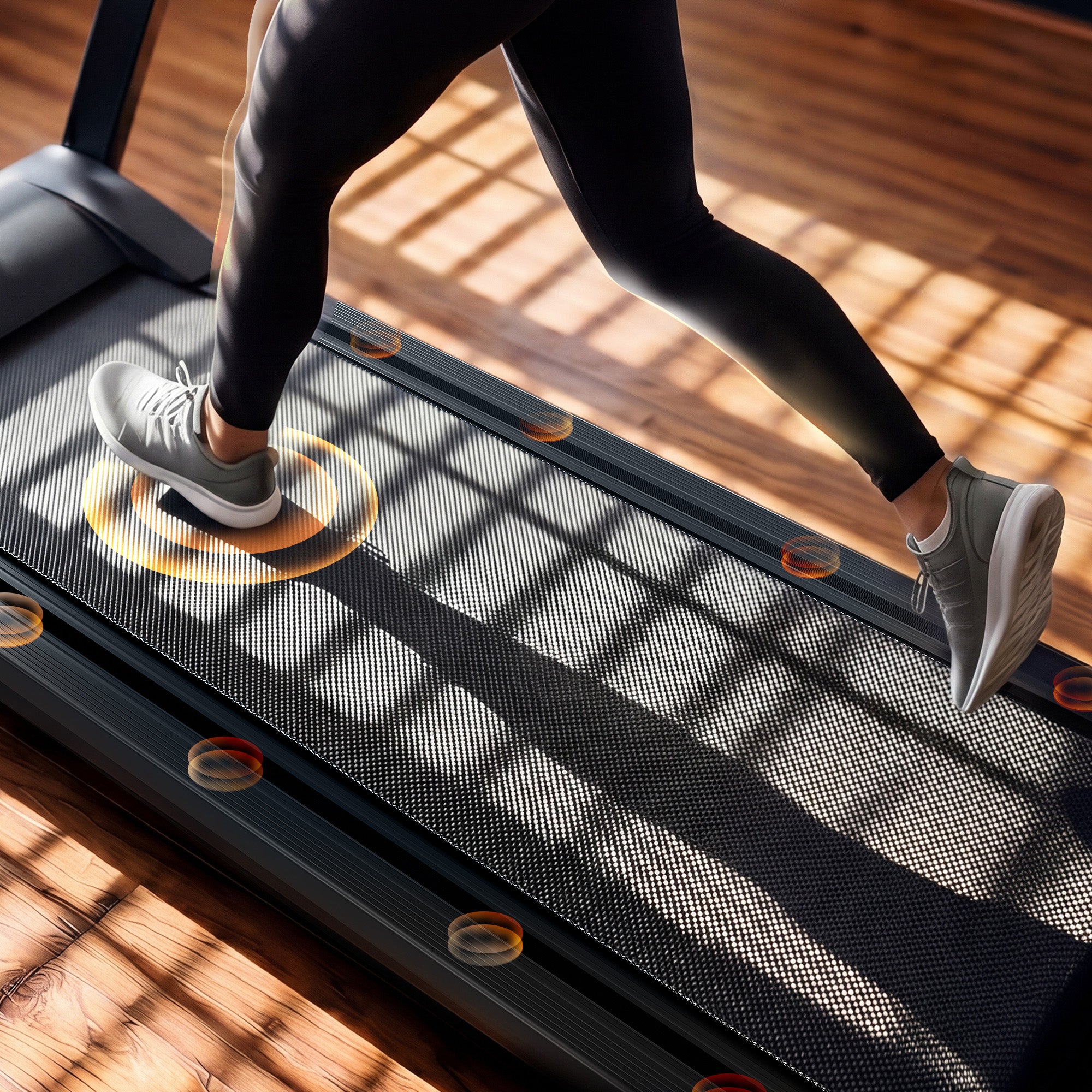 DeerRun All-New 2026 A1 Pro Move+ Smart Foldable Treadmill with 6% Incline & NFC | 350 lbs, 10 mph, Black