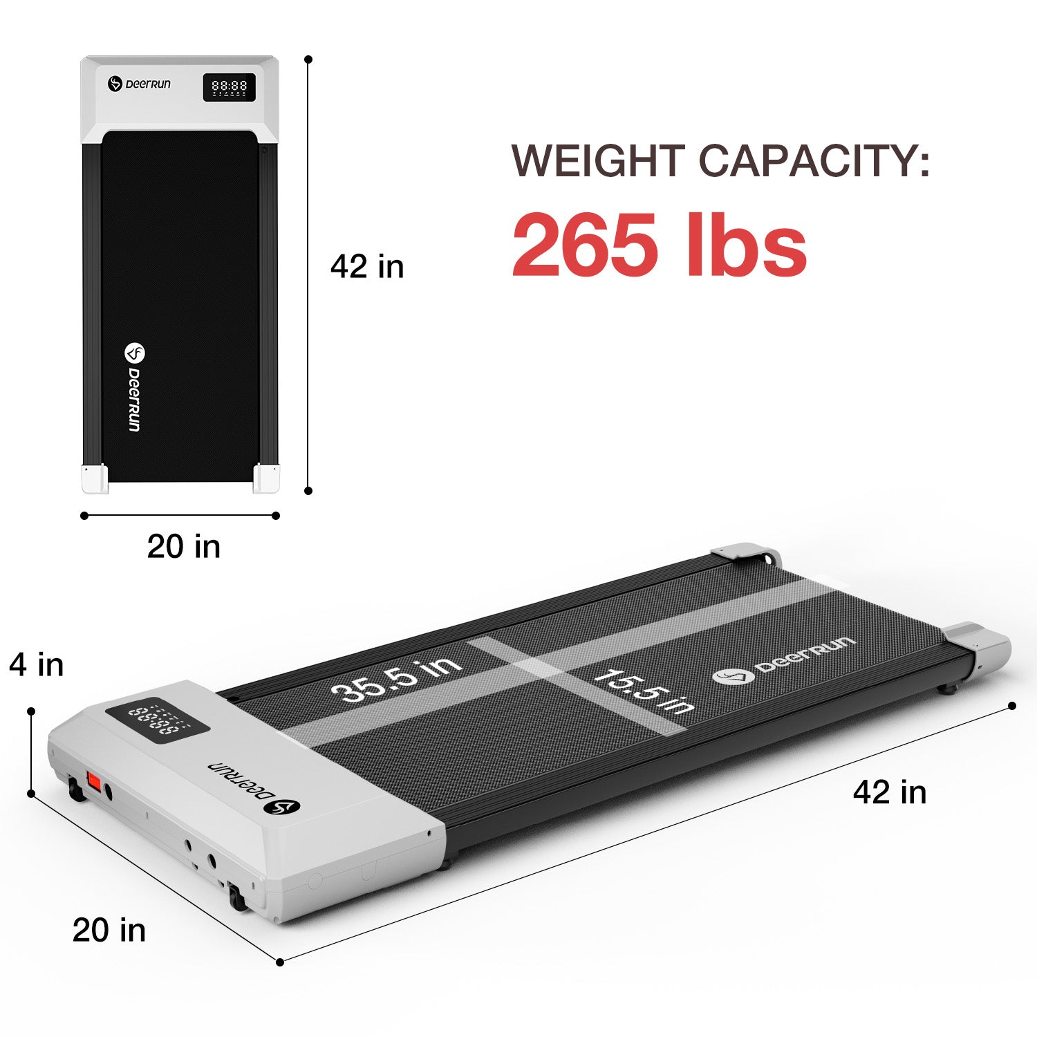 DeerRun-Q1 Urban Under Desk Treadmill with Remote Control