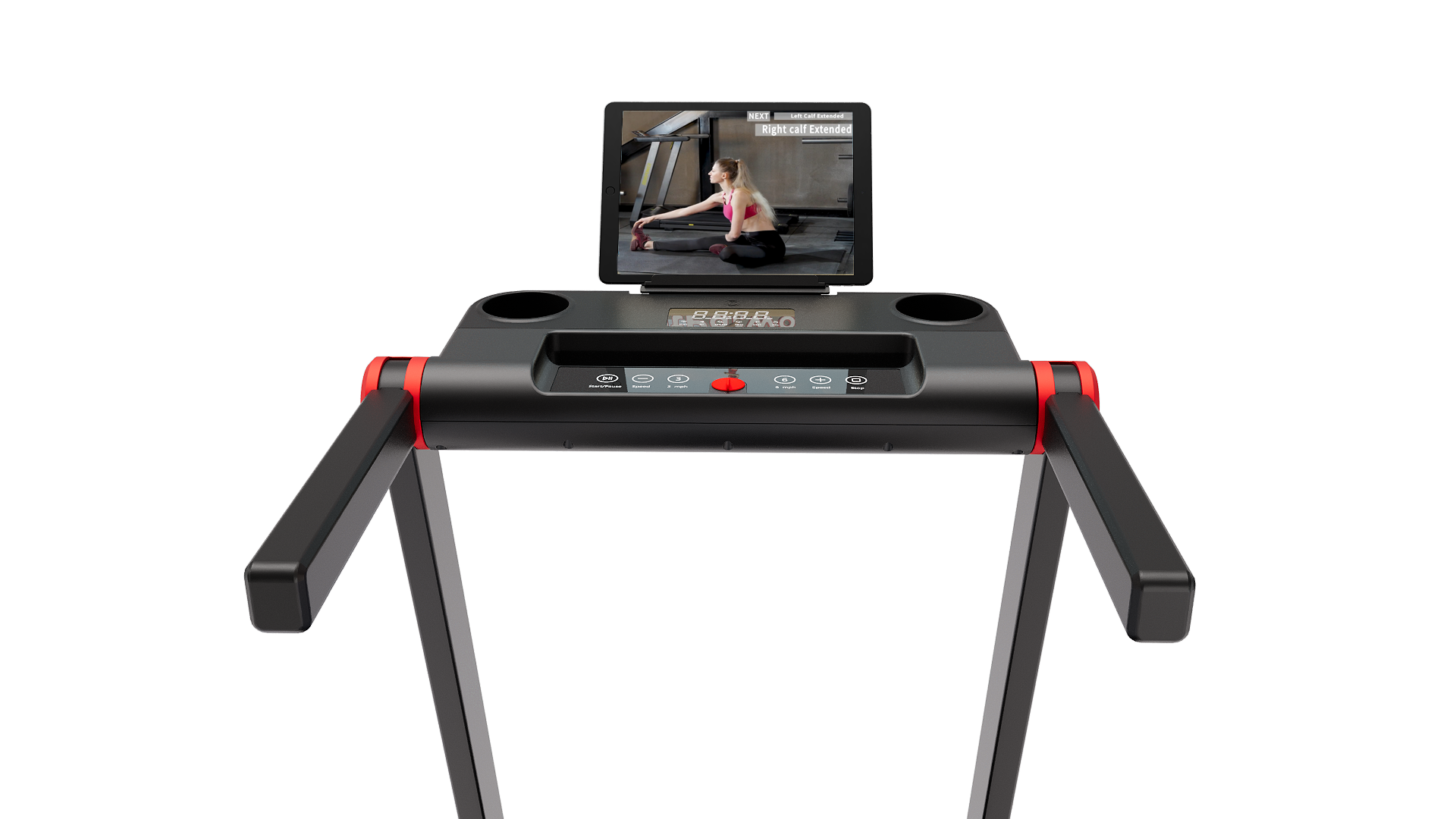 DeerRun A1 Pro Folding smart treadmill with 6 incline Red 10 MPH 3