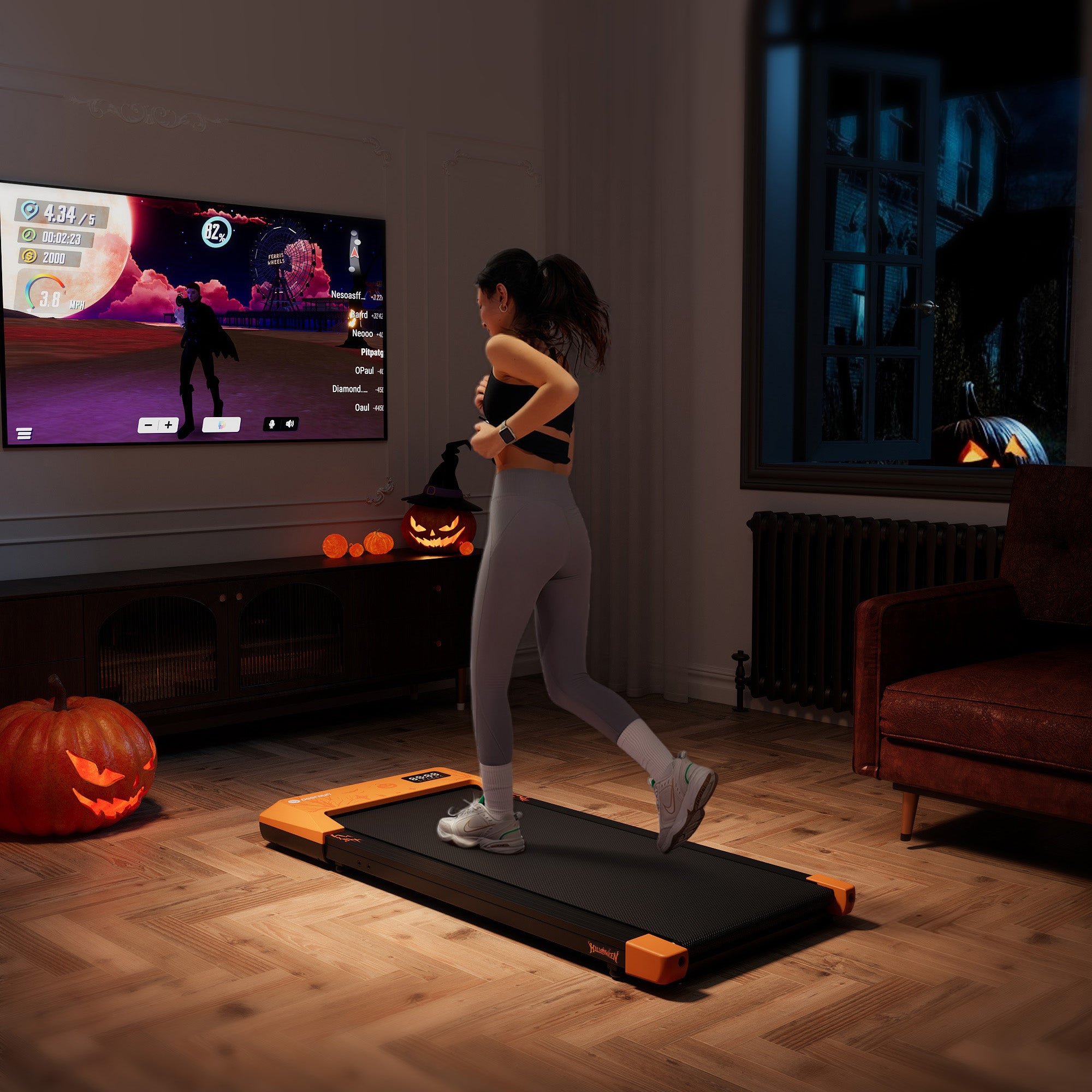 DeerRun Q1 Halloween Edition walking pad treadmill - Season Fitness Gift & Lifestyle Upgrade