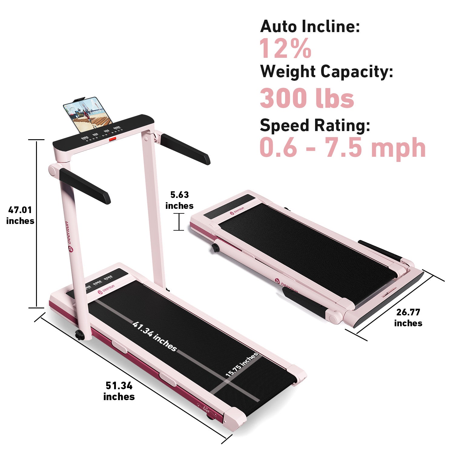 DeerRun Perfect Mother's Day Gift 12% Auto Incline Limited Edition Tre