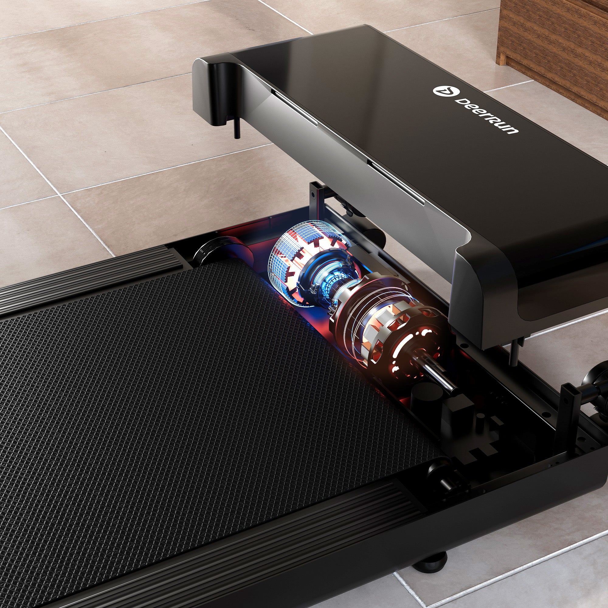 DeerRun Z20 Foldable Walking Pad Treadmill – Ultra Compact with LED Di