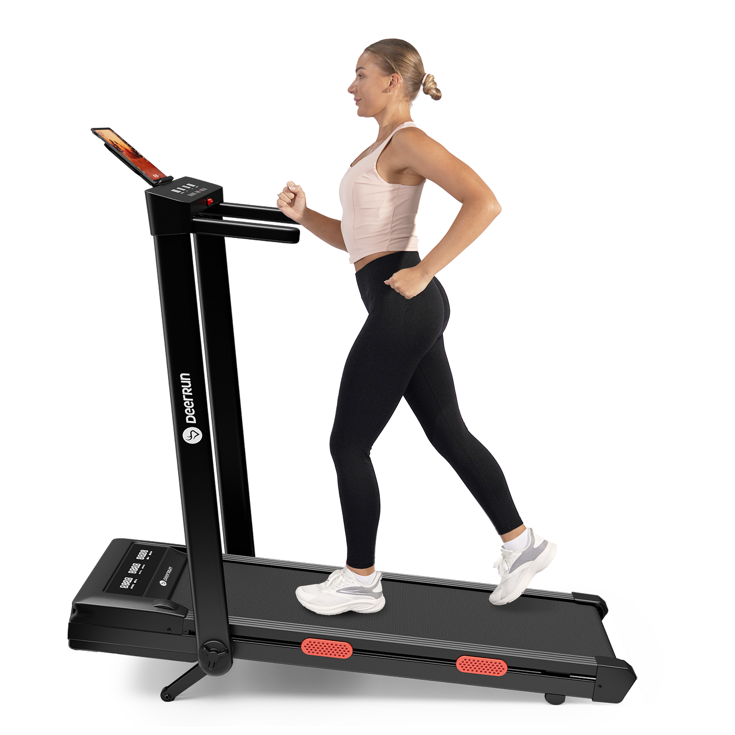 DeerRun Z10 Pro Muse Type 2 in 1 Foldable Treadmill with Remote Control, 12% Auto Incline - Black