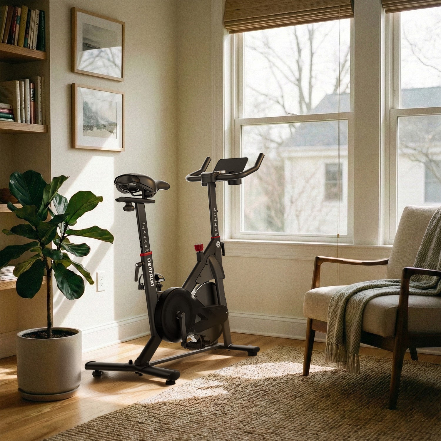 DeerRun S500 PM 25-level Magnetic Resistance Indoor Smart Bike with One-Way Bearing System
