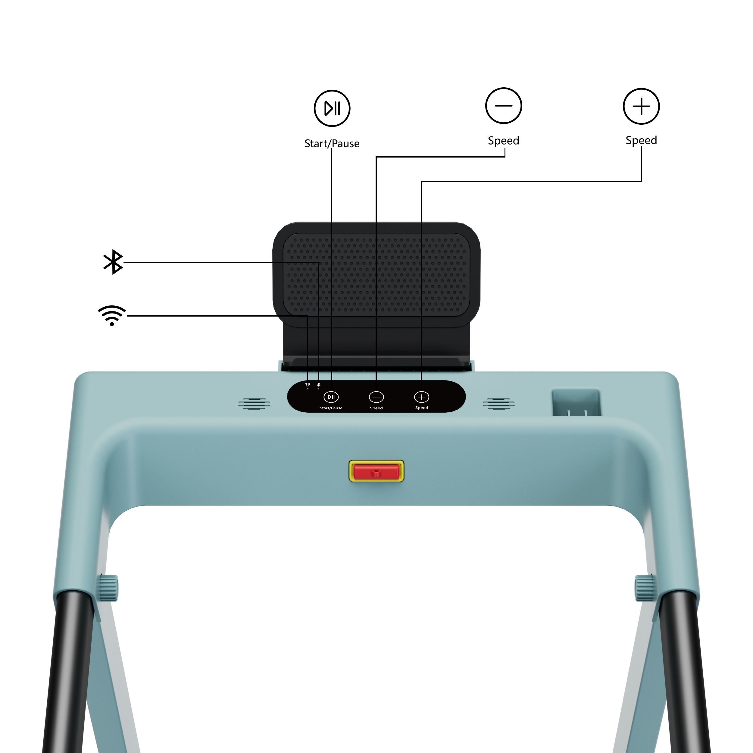 DeerRun A1 Pro Move+  6% Incline Foldable Treadmill——Upgraded Chip & NFC Support | 350Lbs, 10mph Mint Green