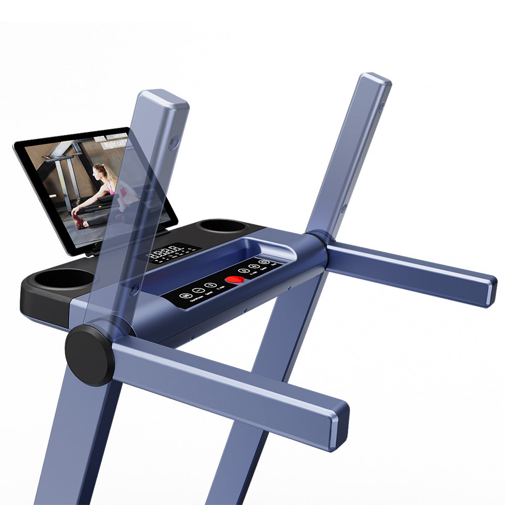 DeerRun A1 Pro Folding Smart Treadmill with 6% Incline Blue | 10 MPH, 350 lbs