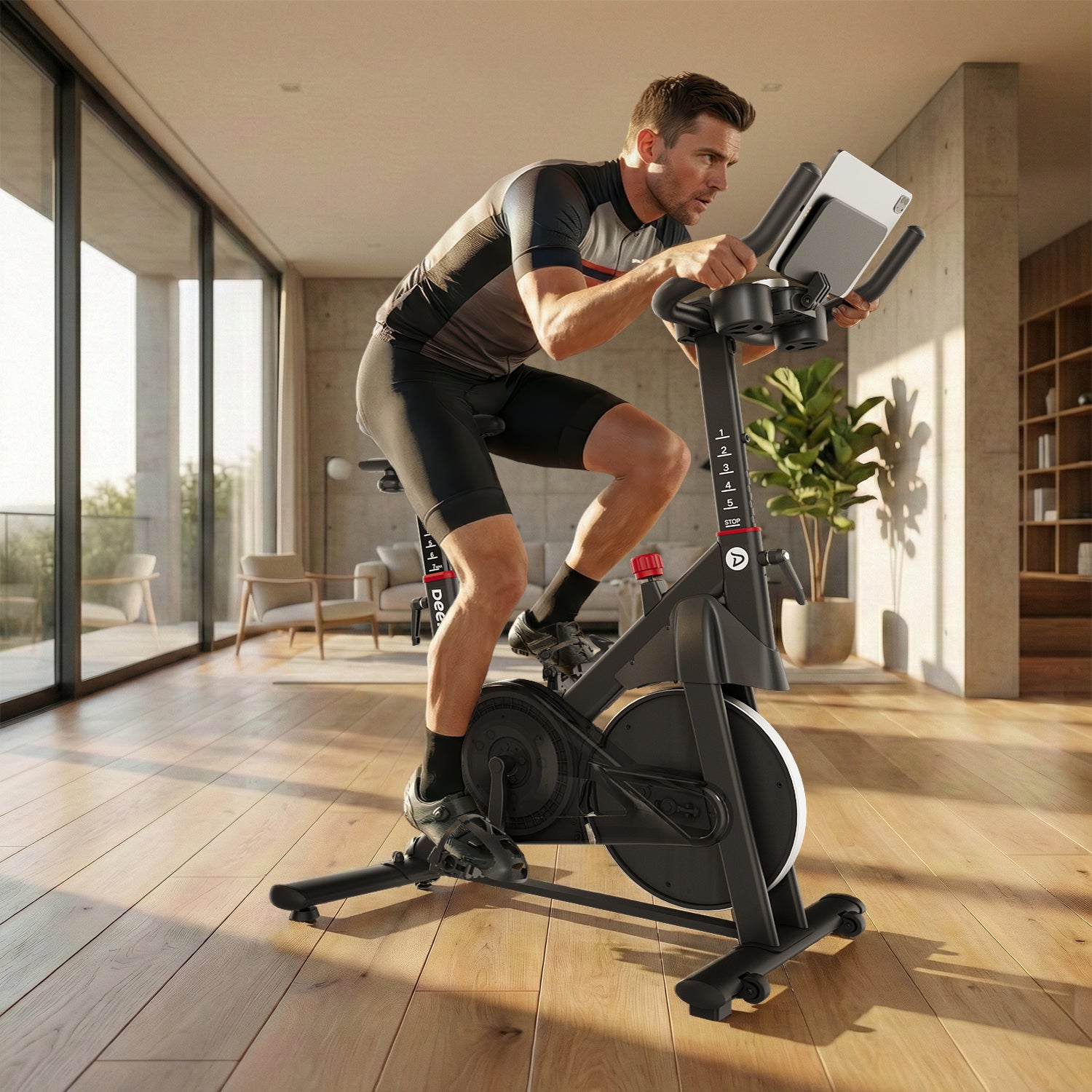DeerRun S500 PM 25-level Magnetic Resistance Indoor Smart Bike with One-Way Bearing System