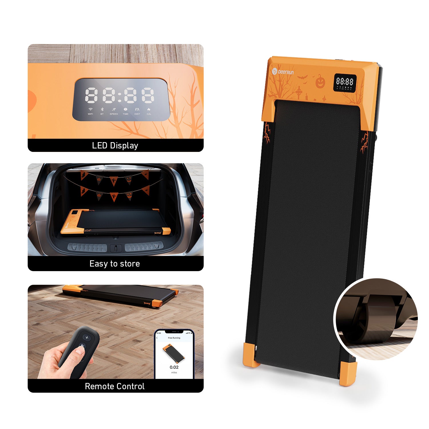 DeerRun Q1 Halloween Edition walking pad treadmill - Season Fitness Gift & Lifestyle Upgrade