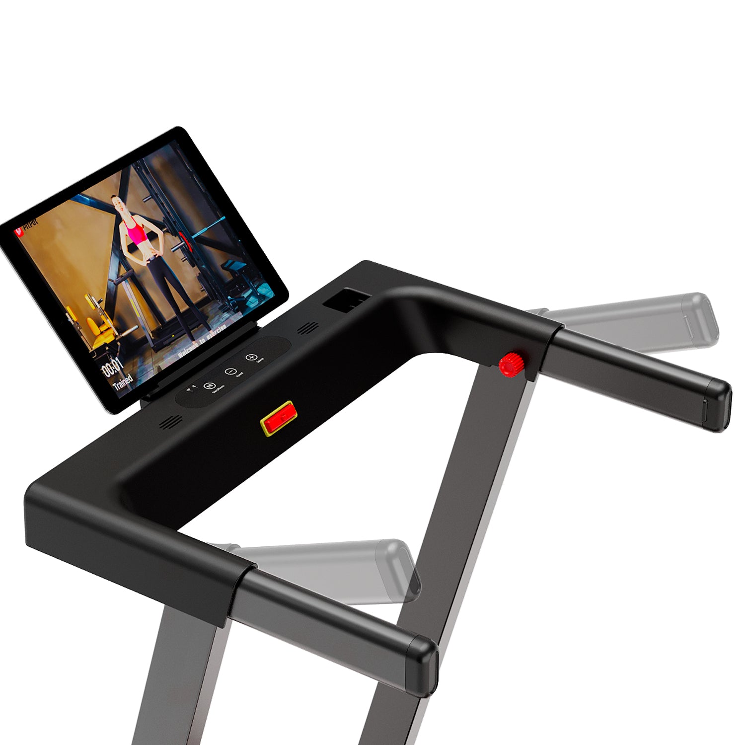 DeerRun A1 Folding Smart Treadmill with  6% Incline Black - Support Bluetooth & Remote Wireless Control