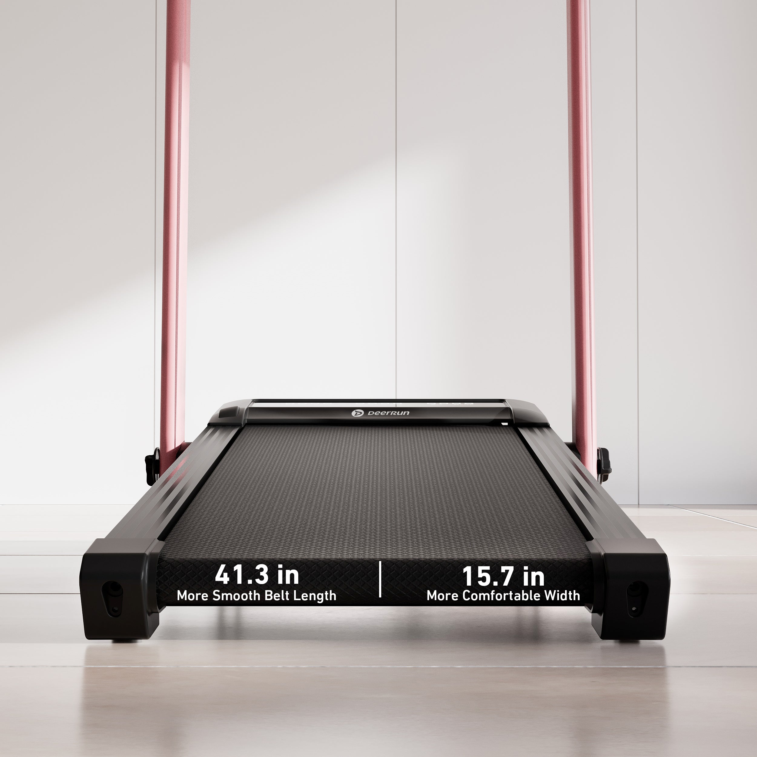 DeerRun Z10 Pro Muse Type 2 in 1 Foldable Treadmill with Remote Control, 12% Auto Incline, Pink