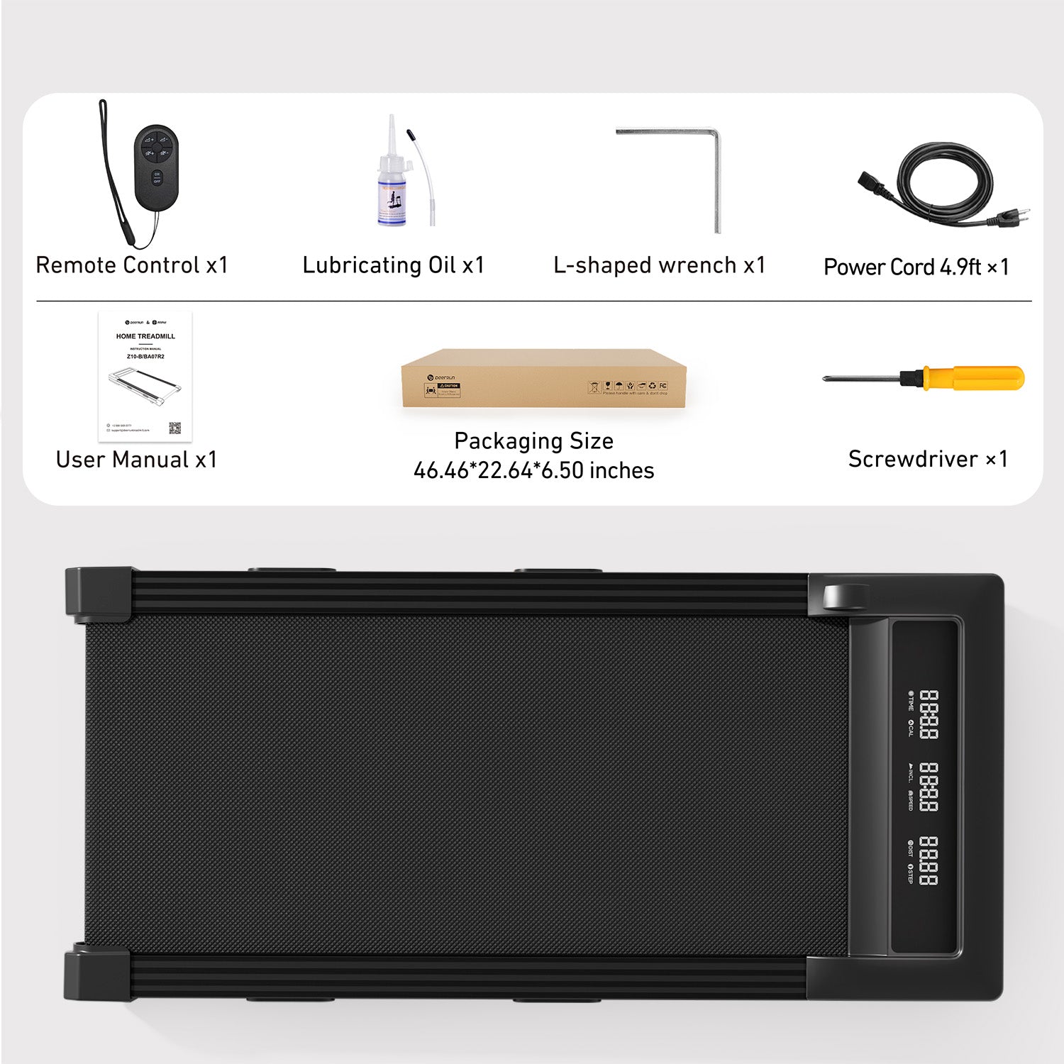 DeerRun Z10 12% Auto Incline Smart Walking Pad Treadmill with remote c