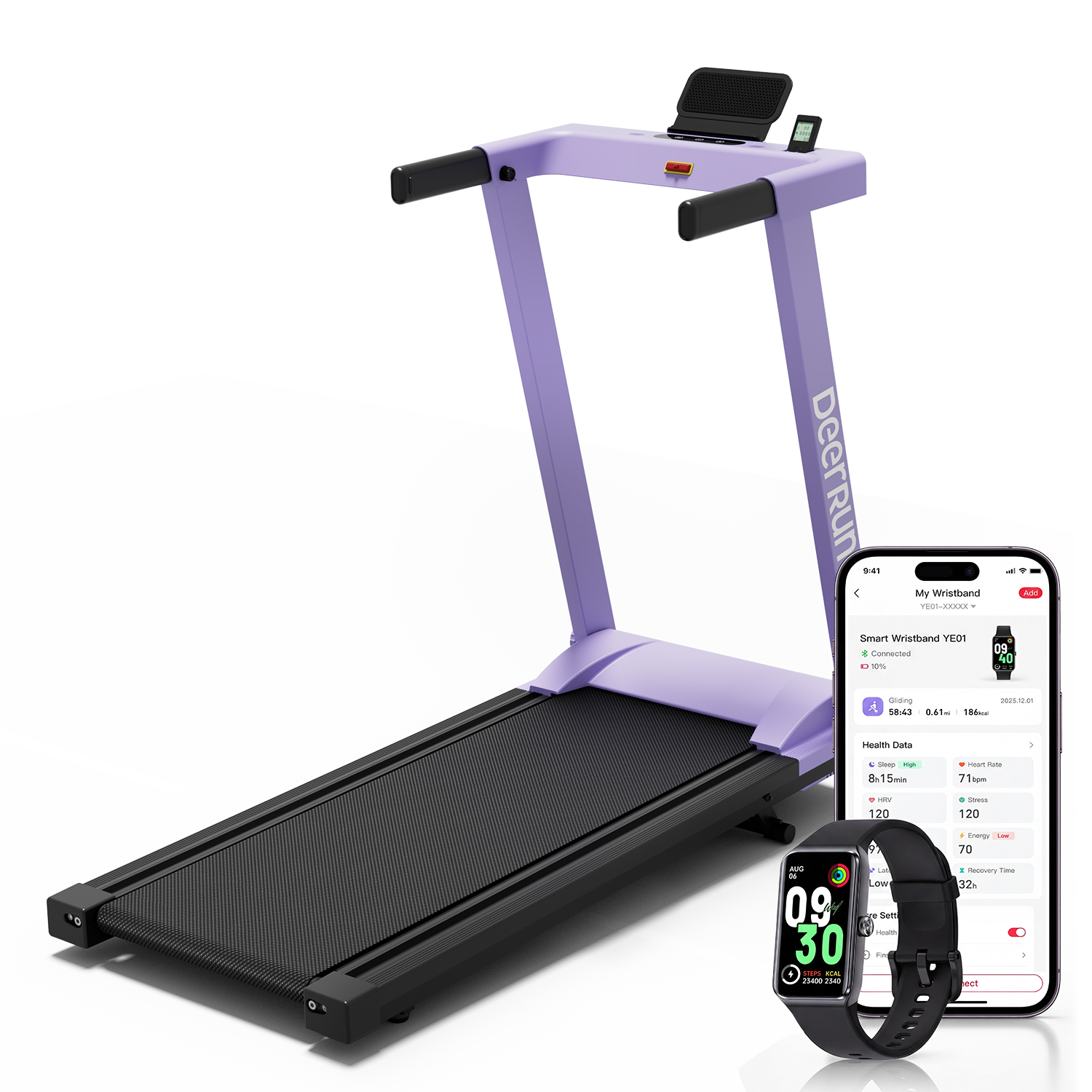 DeerRun A1 Pro Smart Foldable Treadmill with AI Coach