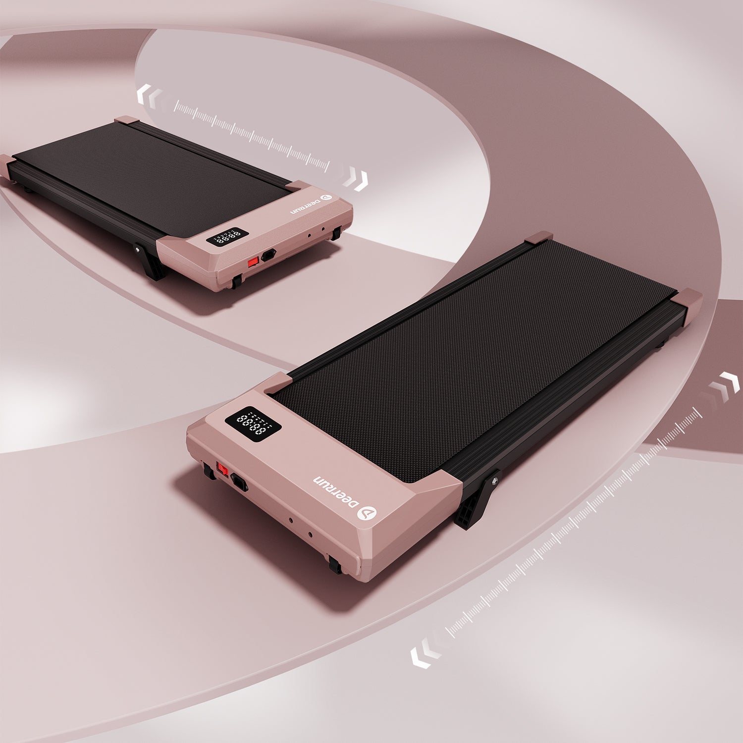 DeerRun Q2 Urban Plus Smart Walking Pad with 7% Incline for Better Training Rose Gold