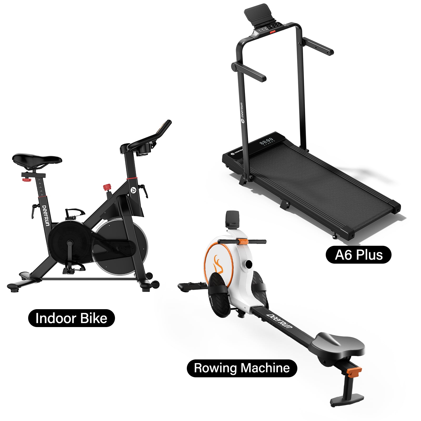 Treadmill + Bike + Rowing Machine Home Gym Bundle