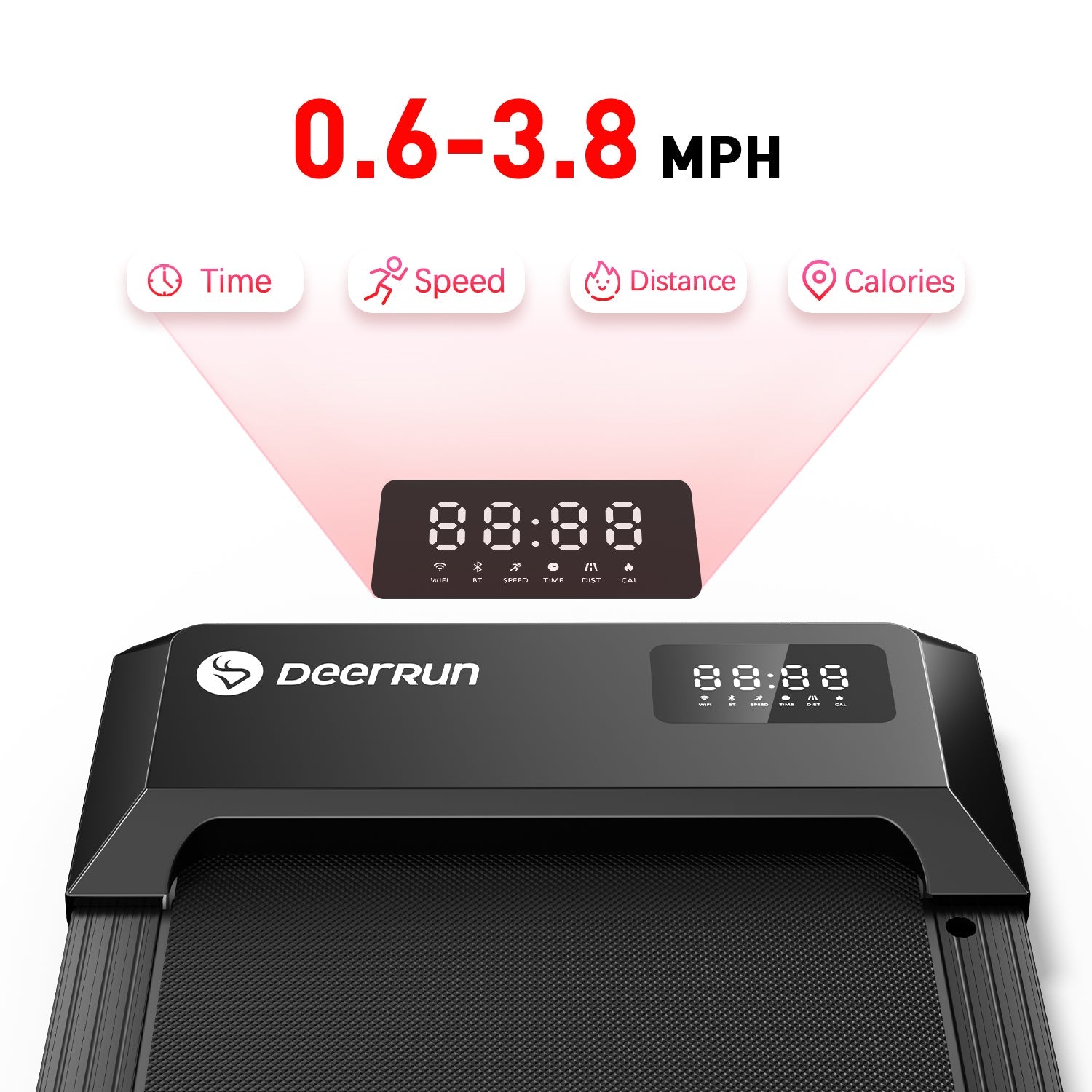 DeerRun Q1 Urban Plus Smart Walking pad Treadmill with Remote Control - 300 Lbs